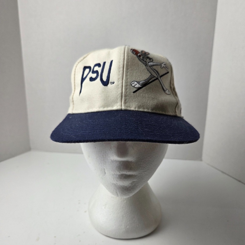 Vintage 90's Penn State Nittany Lions Looney Tunes SnapBack Hat AOP Bugs Taz